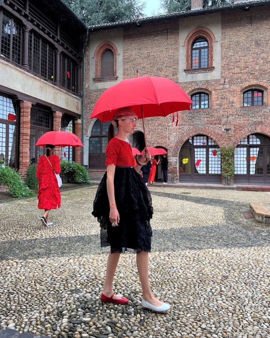 Un look Daniela Gregis spring-summer 2025 (ph Giaca Cardo)