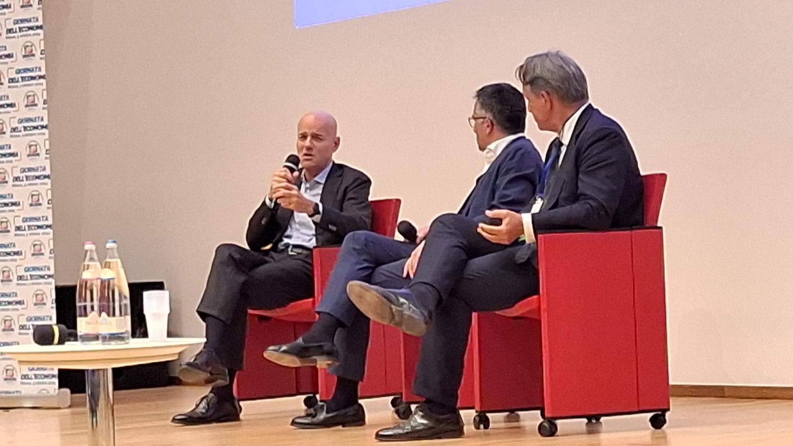 Claudio Descalzi, ceo Eni, alla Giornata dell'Economia di Forza Italia