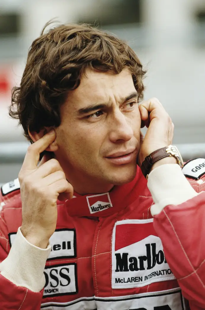 Ayrton Senna driver of the McLaren-Honda MP4/6 during pre season testing in February 1991 at the Autodromo Enzo e Dino Ferrari in Imola, San Marino. (Photo by Pascal Rondeau/Getty Images)