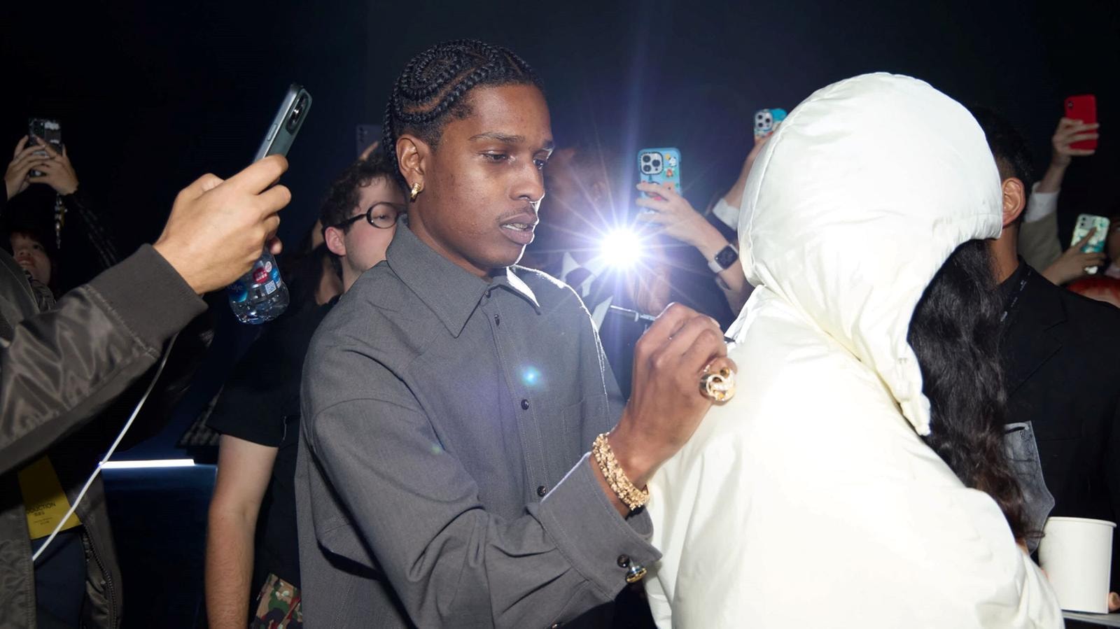 A$ap Rocky durante un momento dell'evento Moncler Genius a Shanghai (courtesy Moncler)
