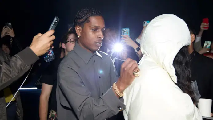 A$ap Rocky durante un momento dell'evento Moncler Genius a Shanghai (courtesy Moncler)