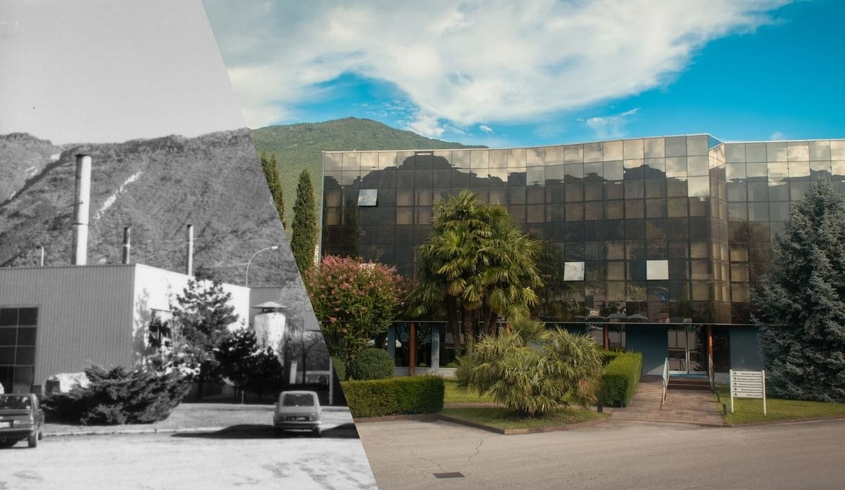 L'azienda Aquafil prima e dopo (ph official website)
