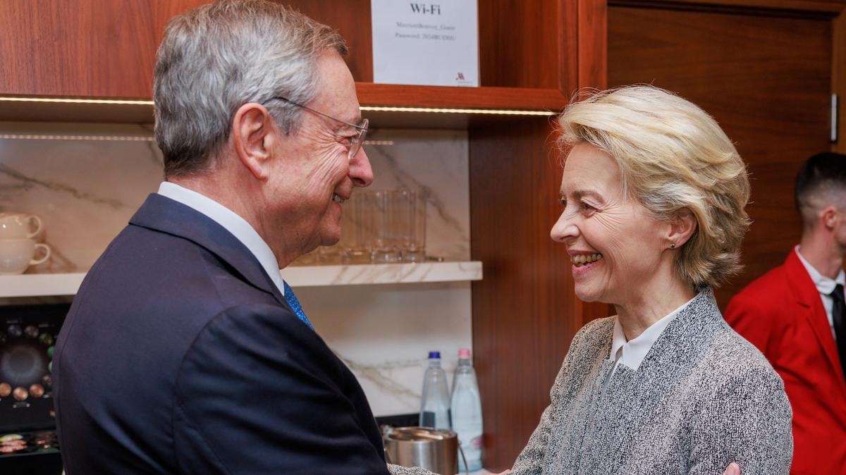 Mario Draghi e Ursula von der Leyen