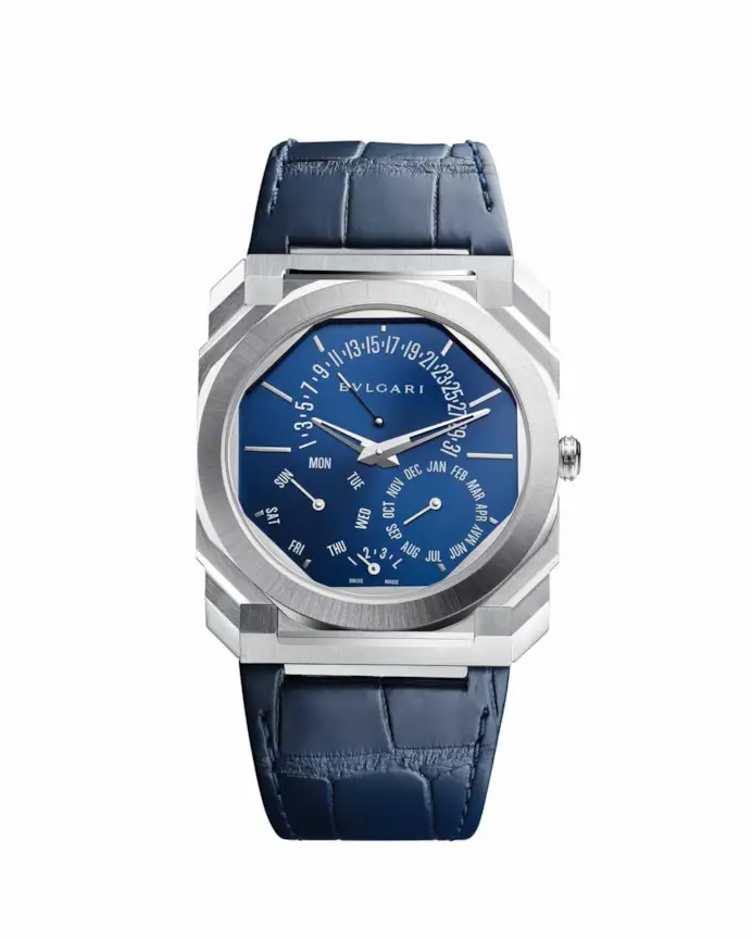 Bulgari Octo Finissimo, di nome e di fatto: calendario perpetuo da 5,15 mm.
