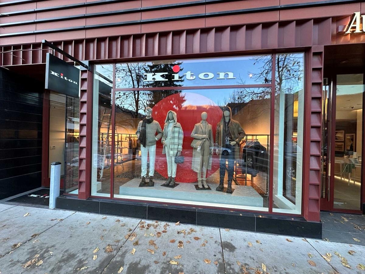 La boutique Kiton ad Aspen.