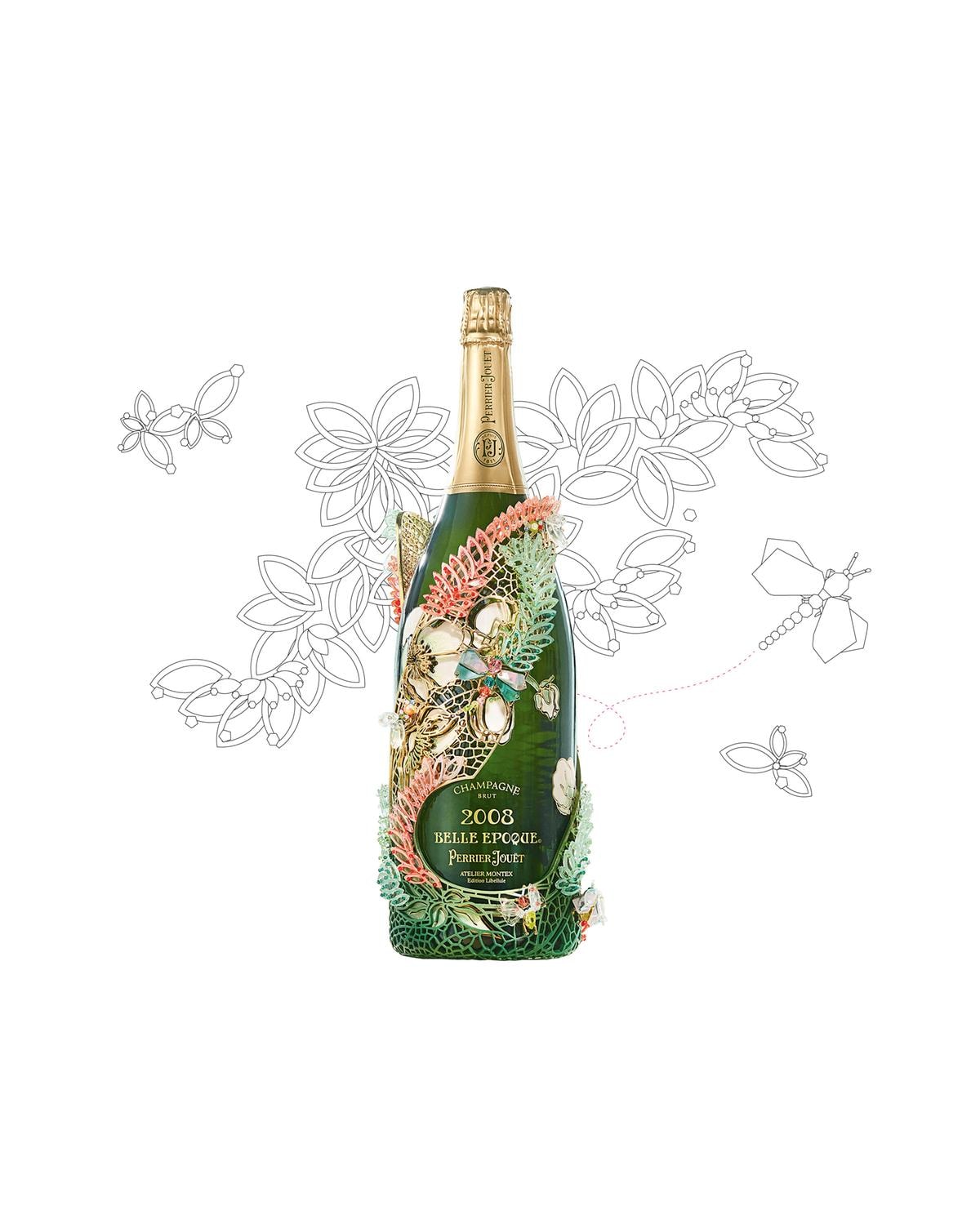 La bottiglia in formato Jéroboam di Perrier-Jouët Belle Epoque 2008 realizzata in soli 10 esemplari.