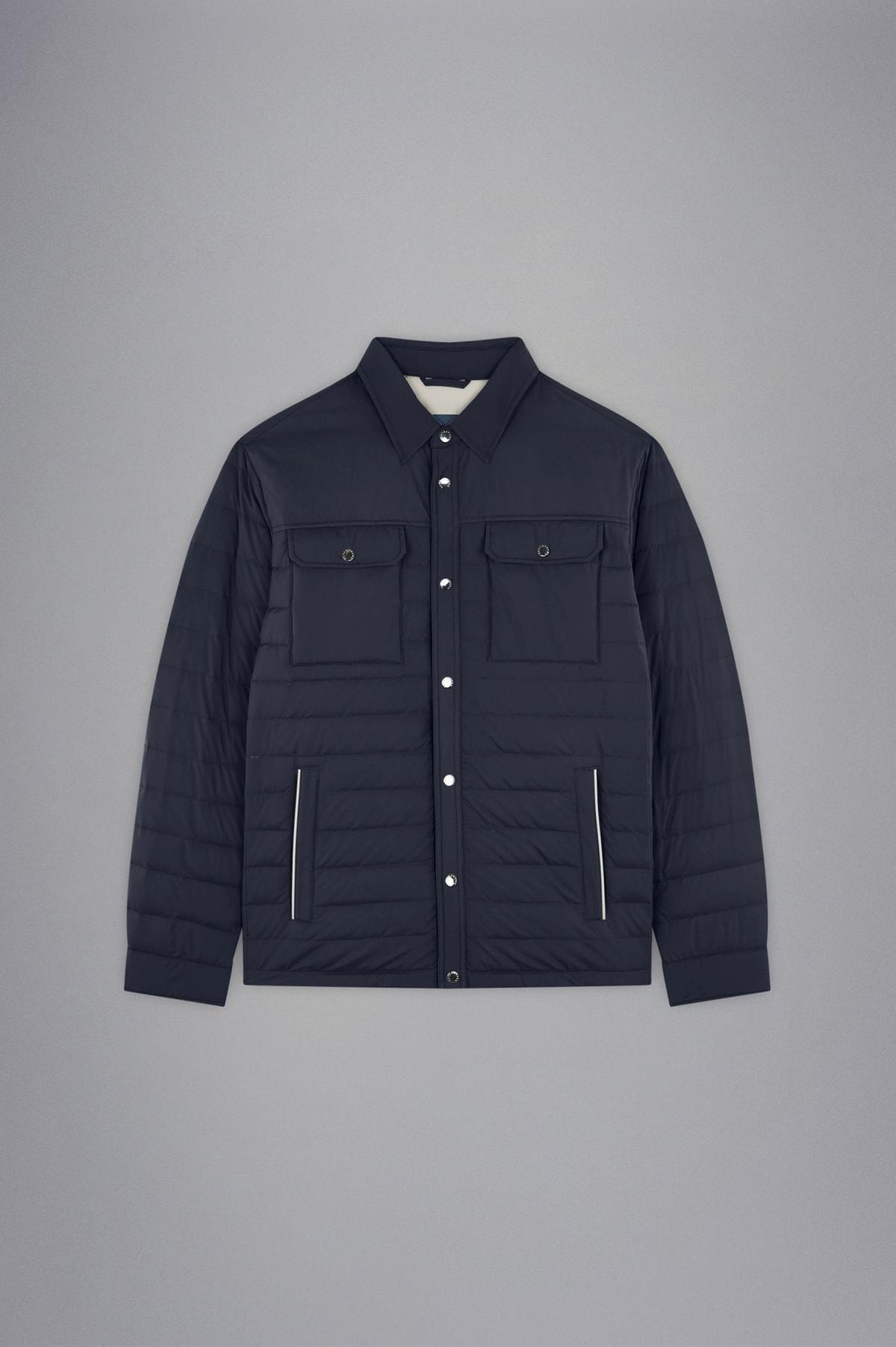 Paul & Shark Shacket trapuntata in Typhoon Platinum (660 euro)