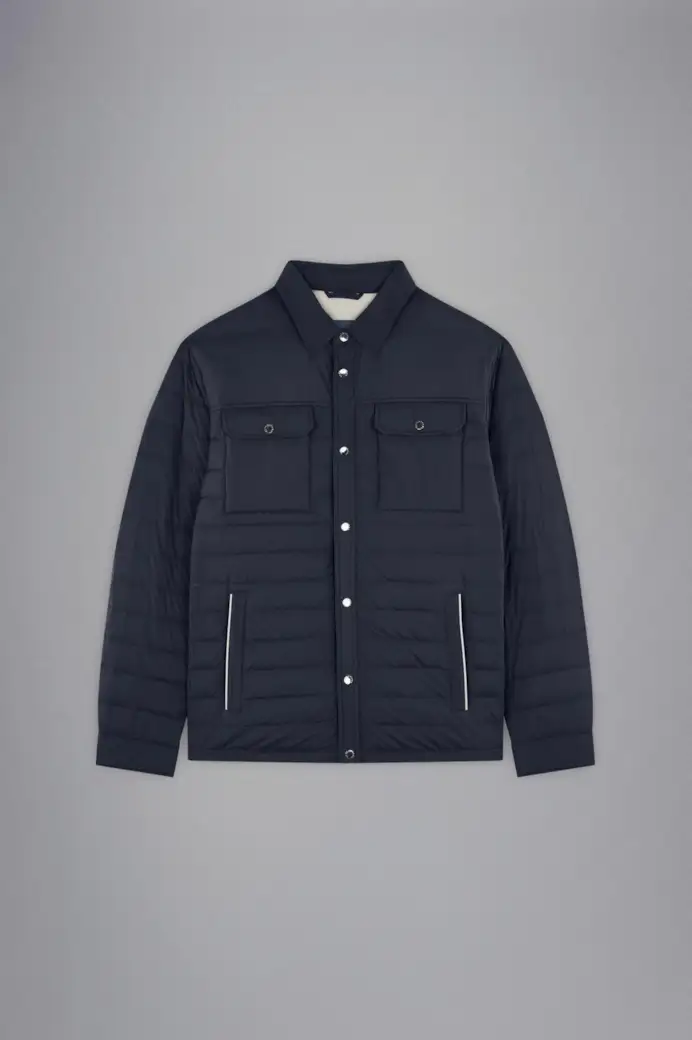 Paul & Shark Shacket trapuntata in Typhoon Platinum (660 euro)