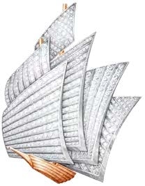 Spilla Hispaniola in oro bianco, oro rosa, diamanti.