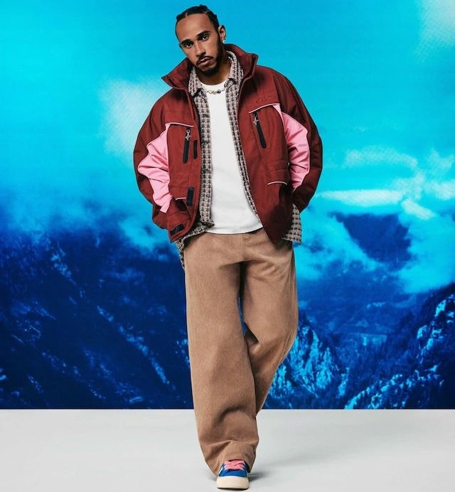 arka e pantaloni dalla vestibilità ampia, Dior and Lewis Hamilton; sneaker B44 Blade Dior and Lewis Hamilton in edizione limitata e numerata