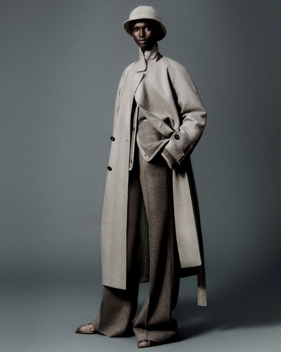Un outfit firmato Loro Piana per la fall-winter 2024/25 (courtesy Loro Piana)
