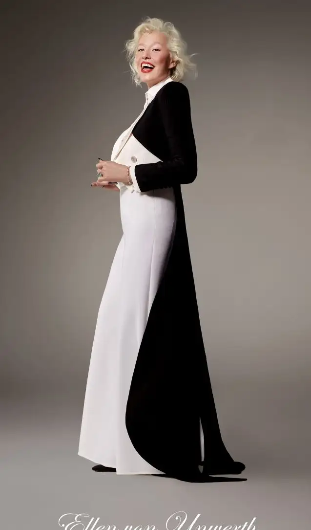 Ellen von Unwerth con un look spring-summer 2025 di Alexis Mabille (courtesy Alexis Mabille)