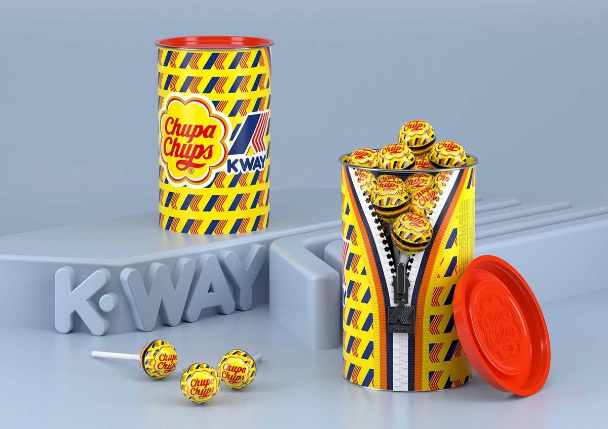 L'artista Olimpia Zagnoli presenta una fantasiosa cabina da spiaggia decorata con i suoi motivi distintivi, al cui interno sono incastonati quasi 9mila lecca-lecca Chupa Chups® nelle pareti.