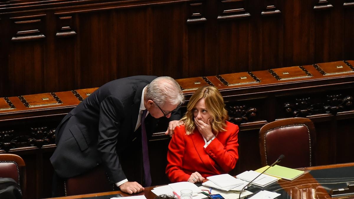 Alfredo Mantovano e Giorgia Meloni