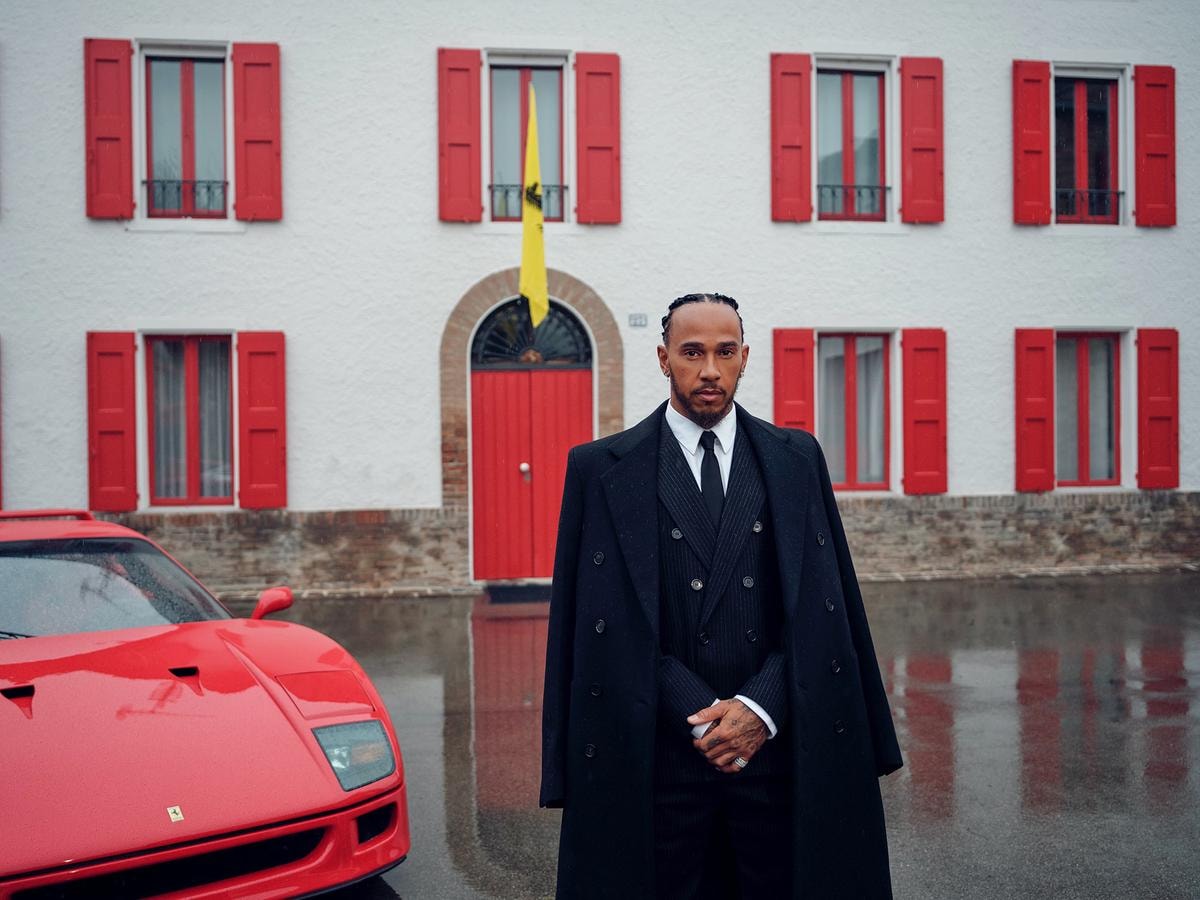 Lewis Hamilton in Ferragamo