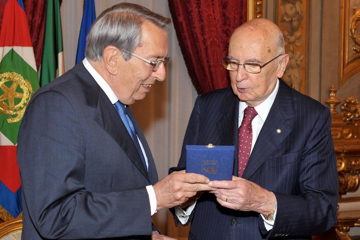 Roberto Poli nel 2010 col presidente della Repubblica Giorgio Napolitano