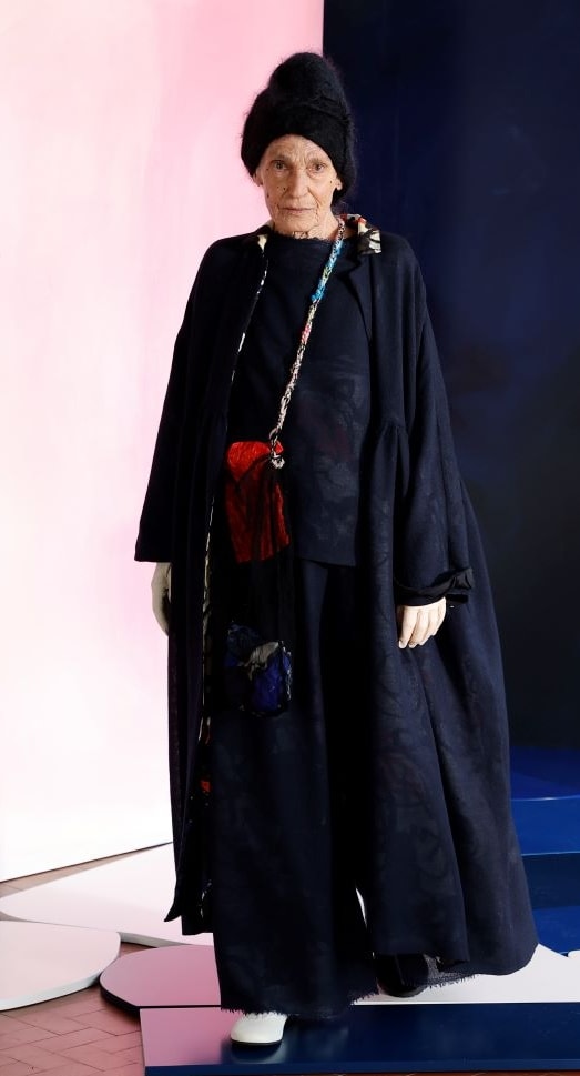 Benedetta Barzini che sfila per Daniela Gregis fall-winter 2025/26 (ph Francesc Ten/MFF)