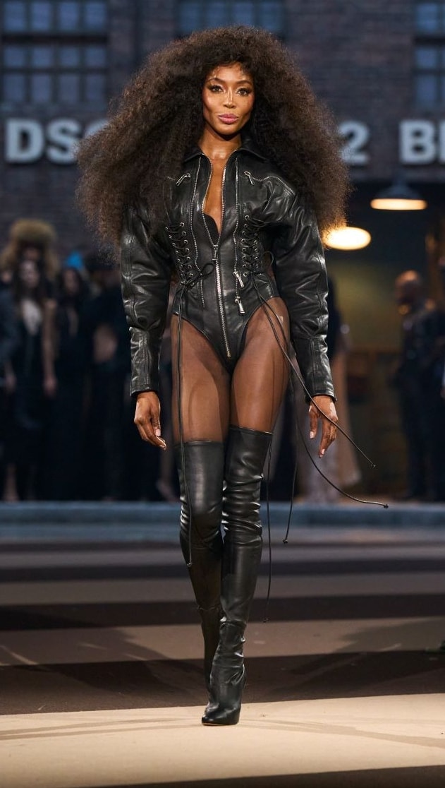 Naomi Campbell allo show di Dsquared2 (courtesy Dsquared2)
