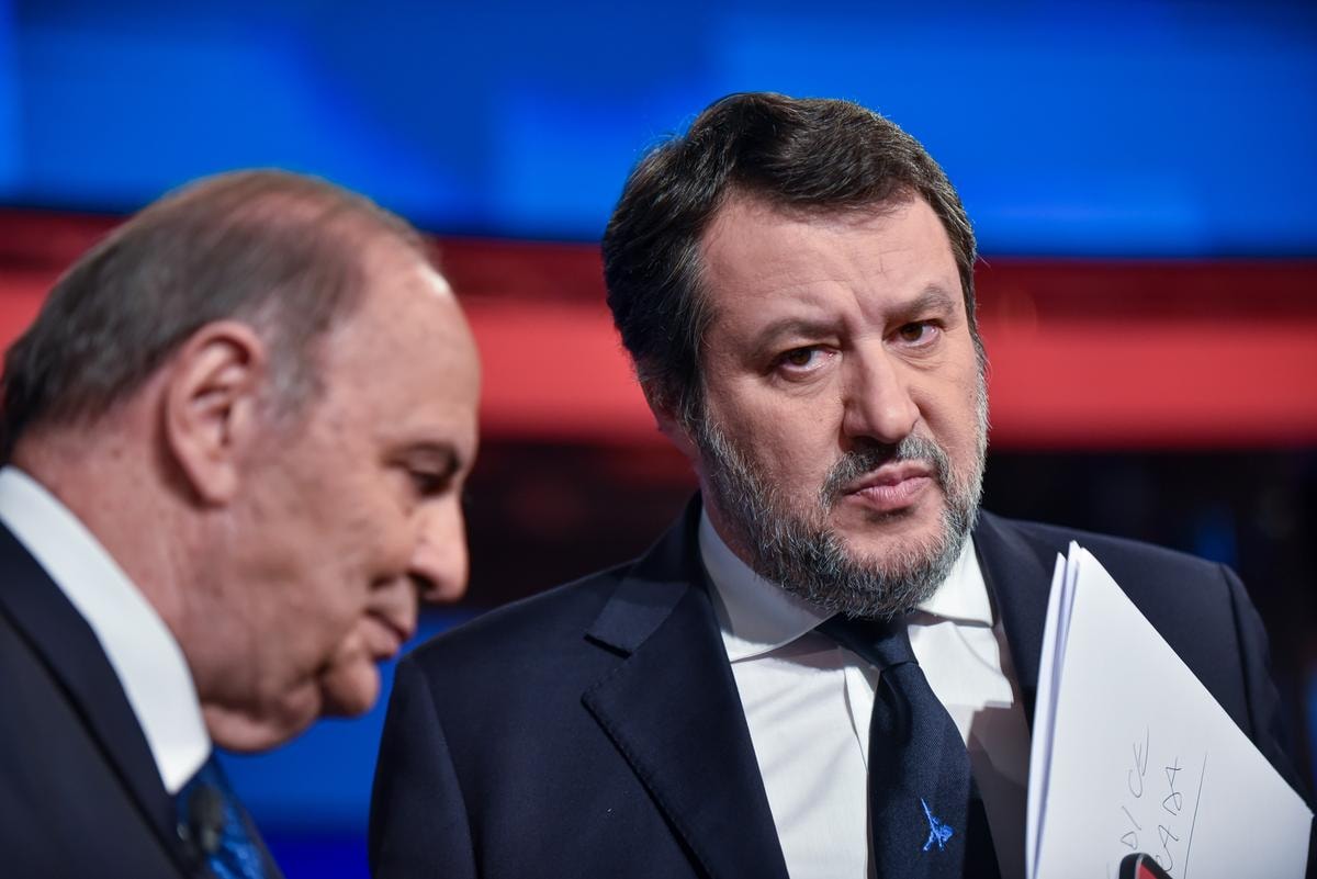 BRUNO VESPA GIORNALISTA, MATTEO SALVINI MINISTRO DEI TRASPORTI