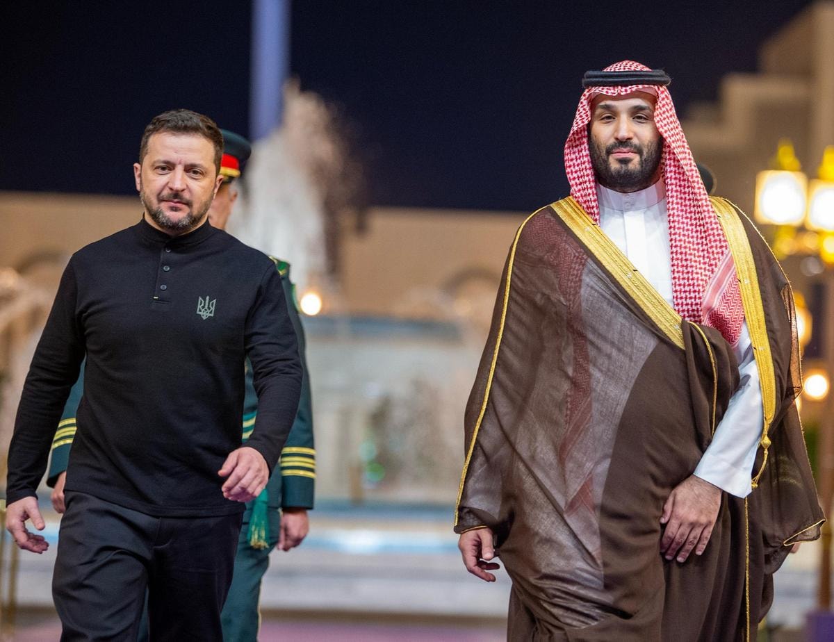 VOLODYMYR ZELENSKY PRESIDENTE UCRAINA, MOHAMMED BIN SALMAN AL SAUD PRIMO MINISTRO DELL'ARABIA SAUDITA