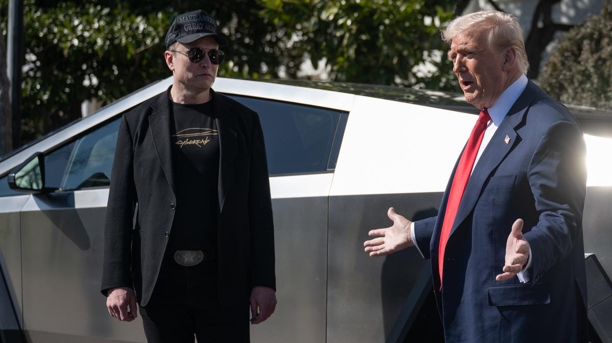 Elon Musk con il presidente Usa Donald Trump