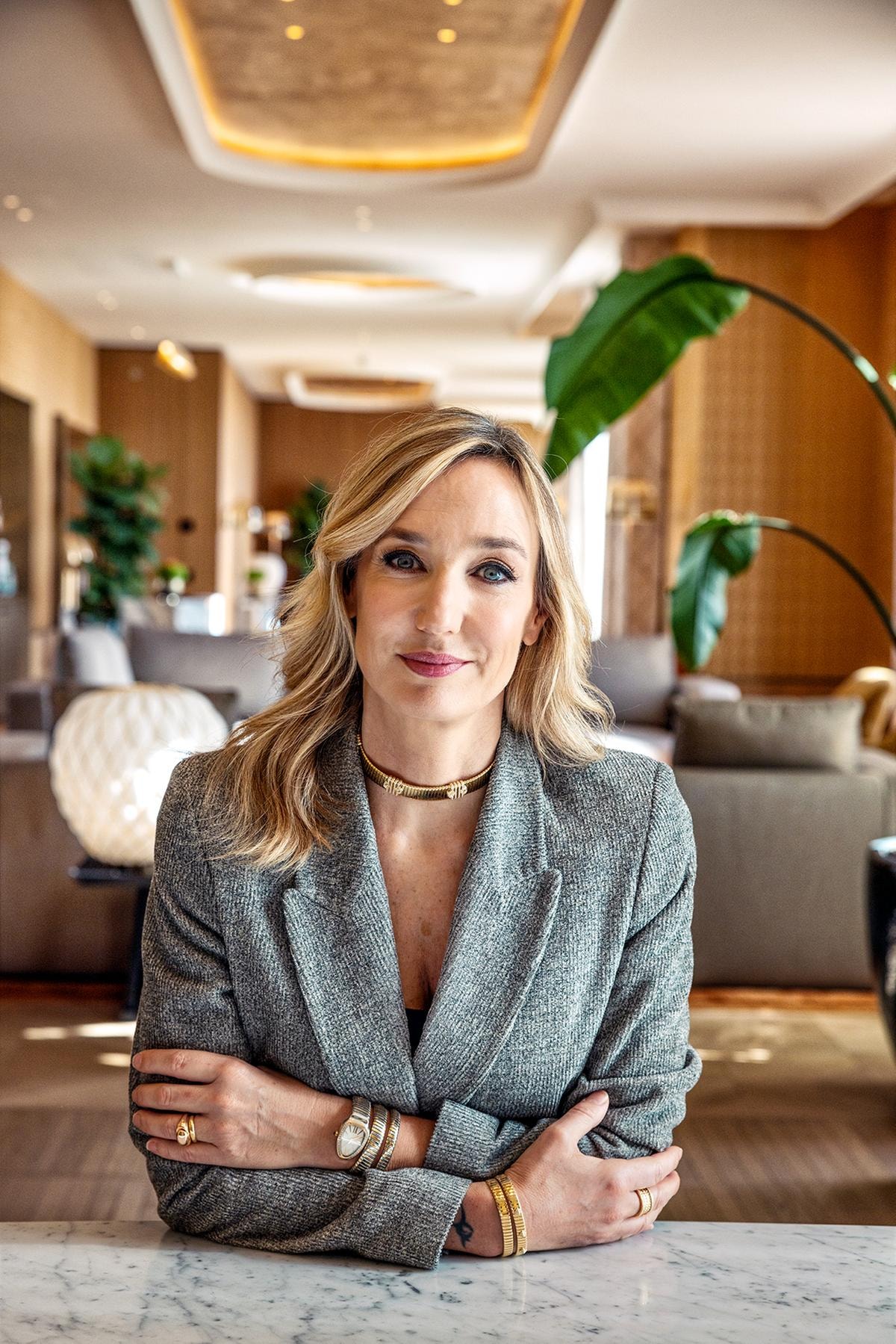 Portrait of Bulgari's Deputy CEO, Laura Burdese, at the Bulgari Hotel in Rome, Italy, on November 4, 2024