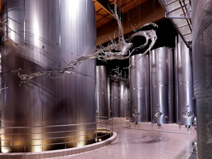 Water in dripping di Zheng Lu all'interno cantine di Ca' del Bosco.