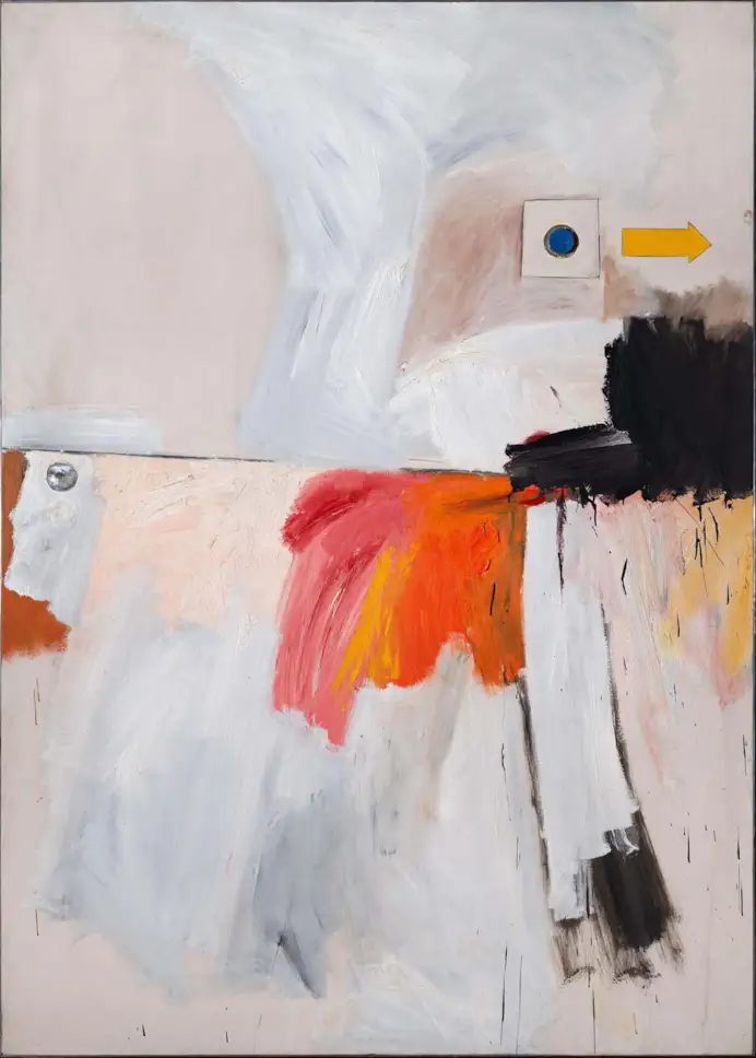 Blue Exit, l'opera di Robert Rauschenberg, parte della collezione privata di Intesa Sanpaolo ed esposta quest'anno al Miart, la fiera di cui la banca è main sponsor.