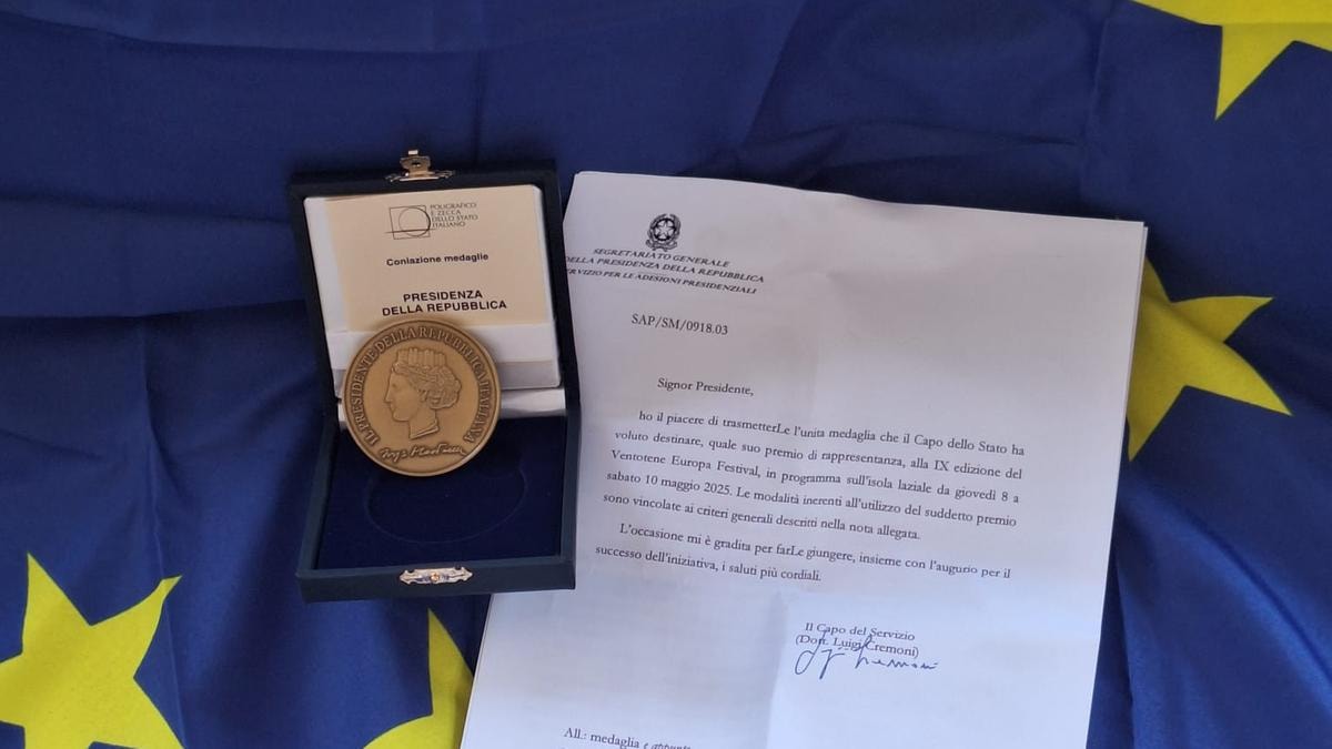 Il Ventotene Europa Festival insignito da Mattarella della medaglia del Presidente della Repubblica 
