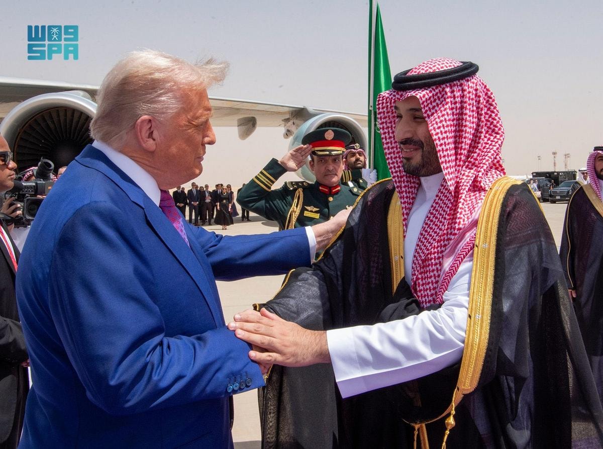 Donald Trump con Mohamed bin Salman
