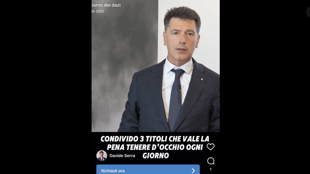 Il finto Davide Serra su Instagram in un video fatto con la AI