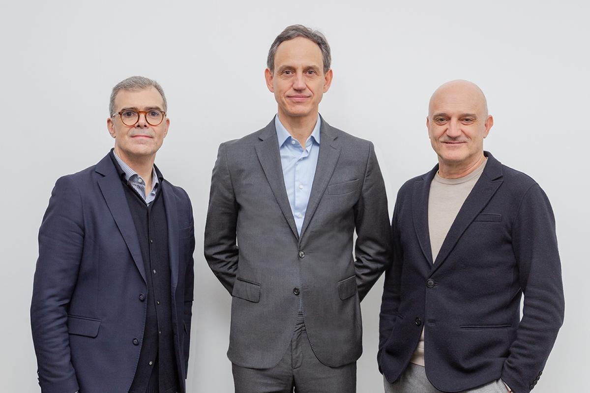 Da sinistra,  Gilles Lasbordes, Claudio Rovere e Cesare Luzzana (courtesy Hmoda)