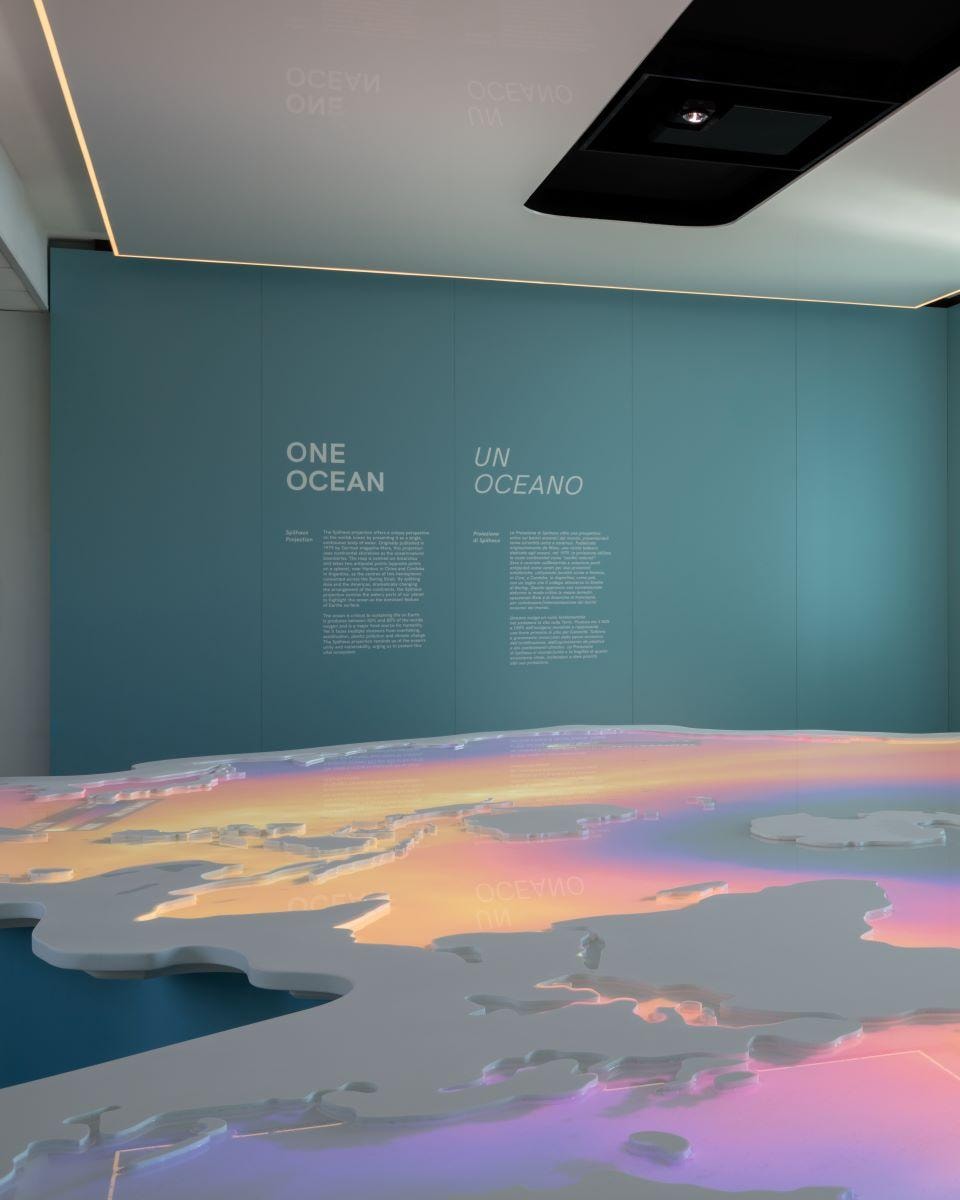 Una delle installazioni del Sea beyond ocean literacy centre del gruppo Prada a Venezia (courtesy Prada)