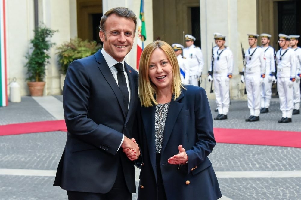 Giorgia Meloni ed Emmanuel Macron