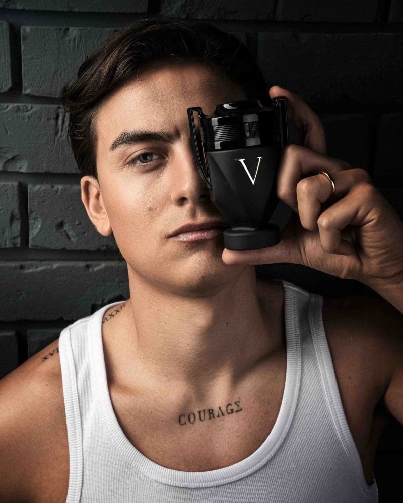 Paulo Dybala nella campagna Invictus di Rabanne (courtesy Rabanne)
