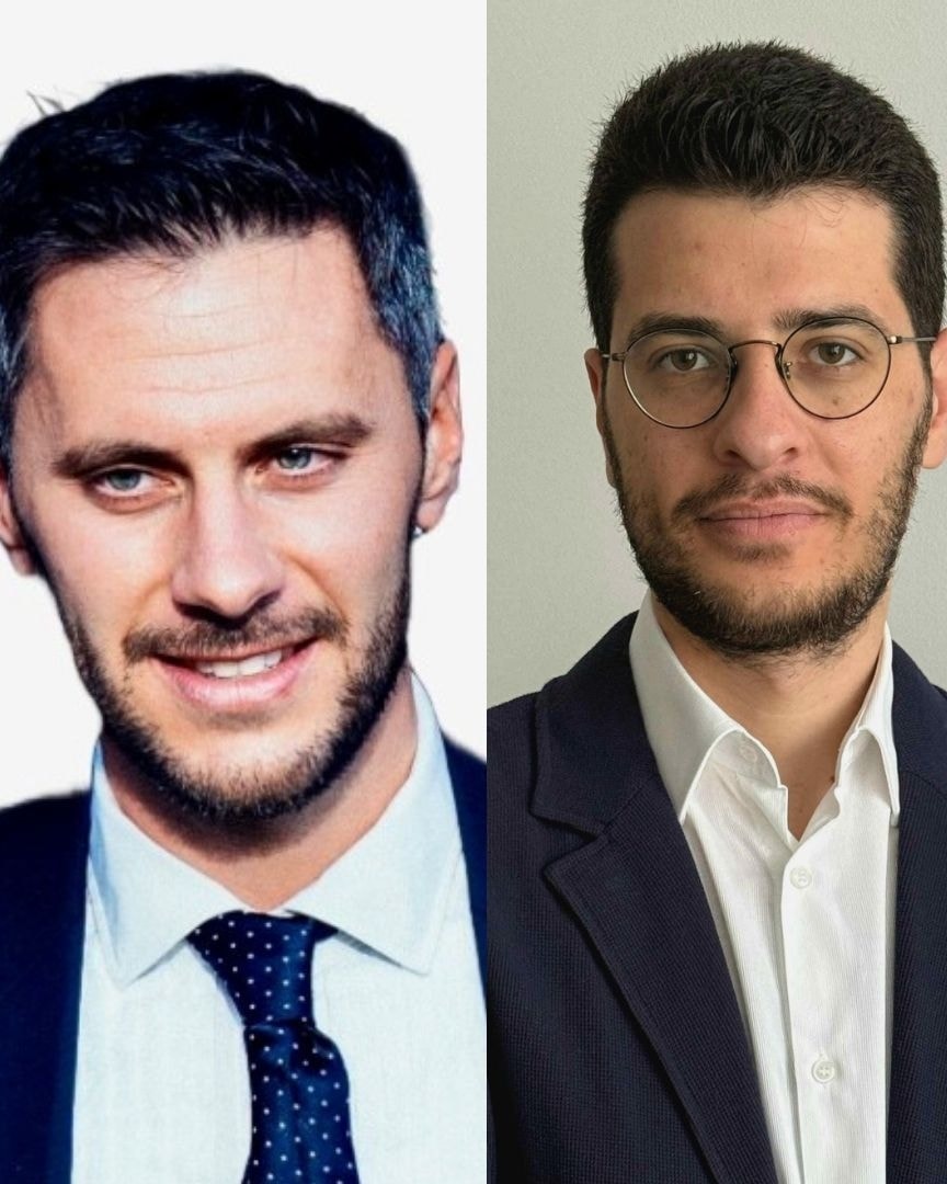 Da sinistra, Simone Frattini e Lanfranco Tartarelli (courtesy Piquadro)