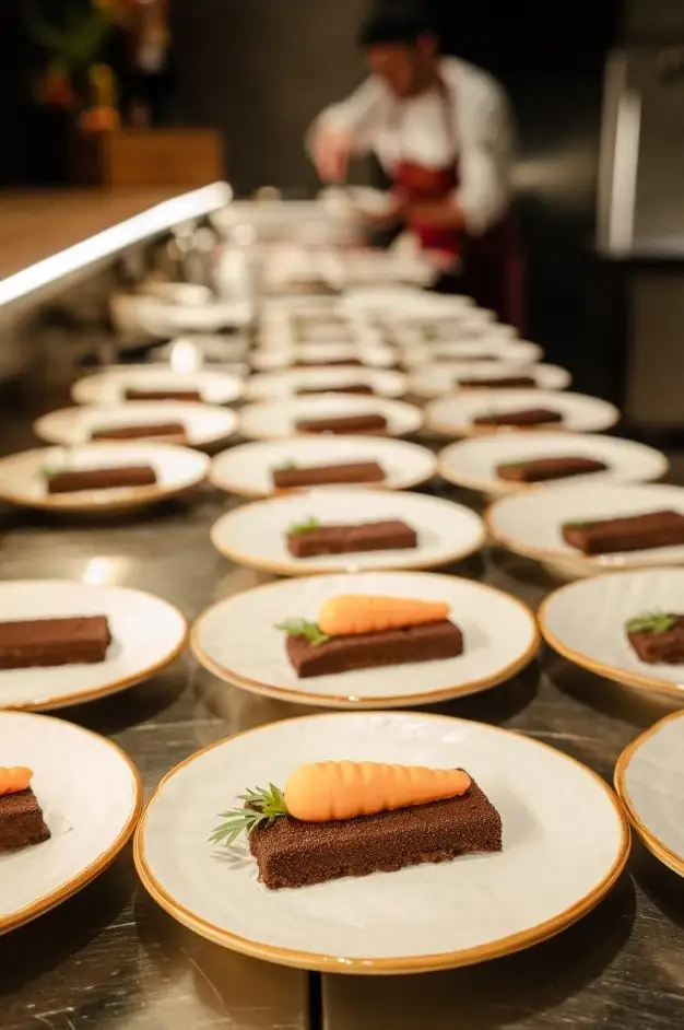 Il dessert Campo di carote chiudeva il menù creato di Croatti al Lubna.