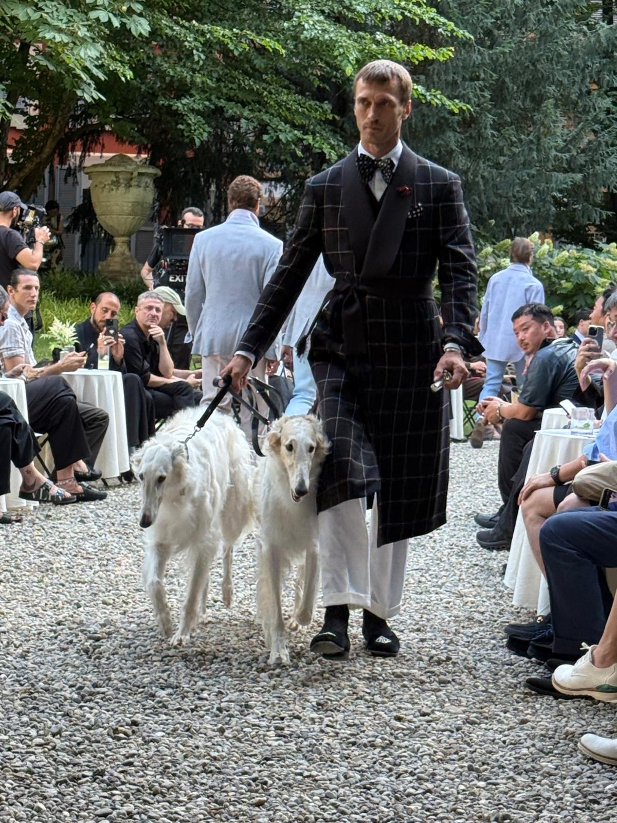 Un momento della sfilata Dunhill (ph Tommaso Palazzi)