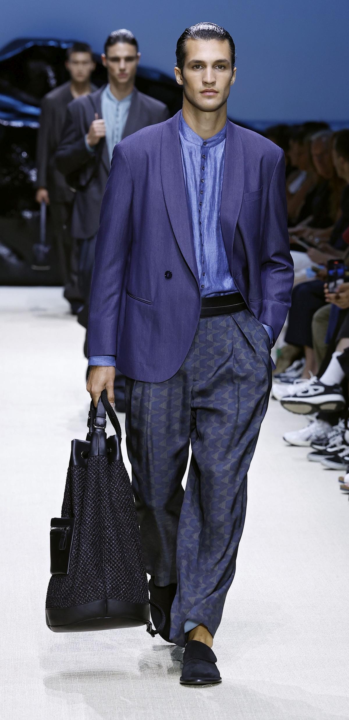 Un look Giorgio Armani spring-summer 2026 (courtesy Giorgio Armani)