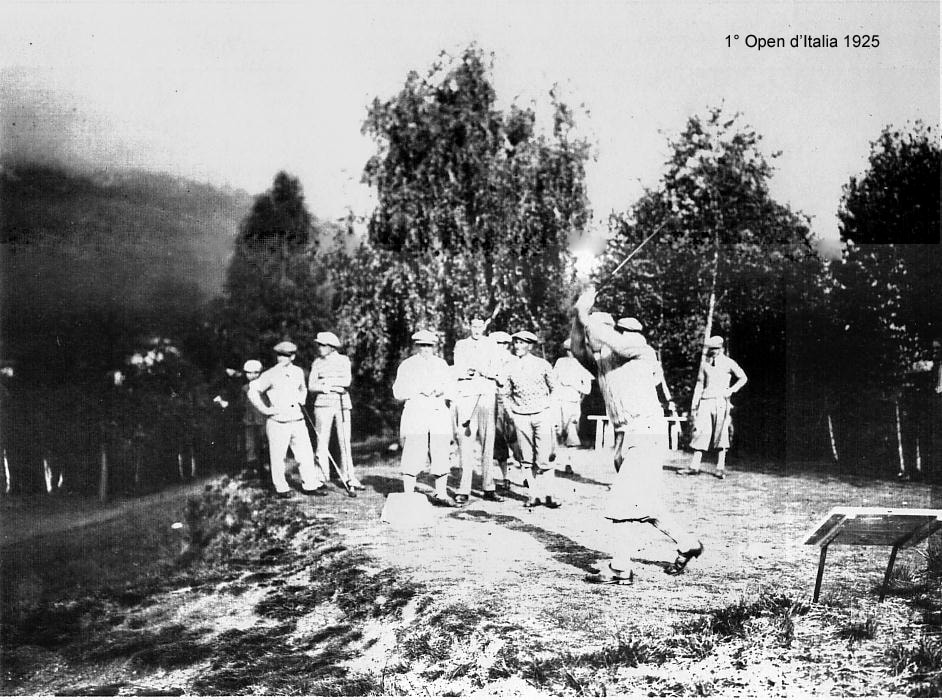 Francesco Pasquali al 1° Open d'Italia nel 1925