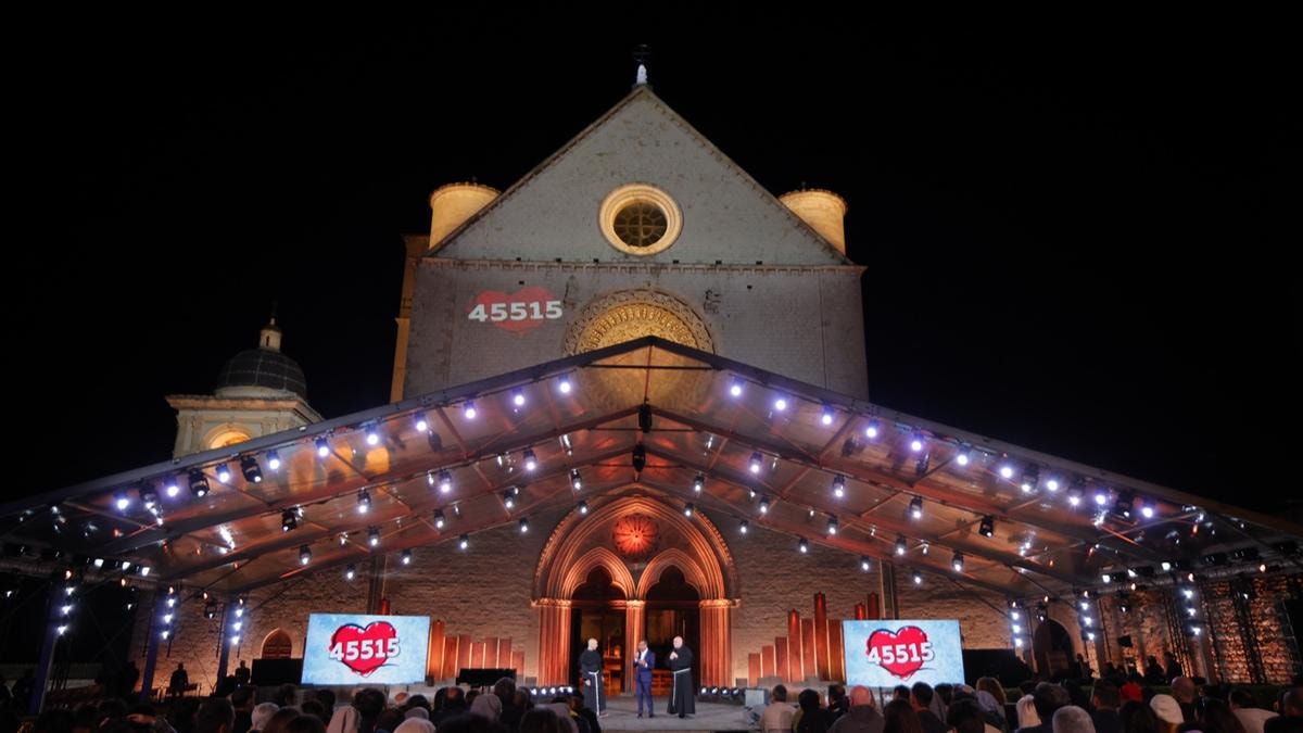Un momento della serata di presentazione della maratona di solidarietà