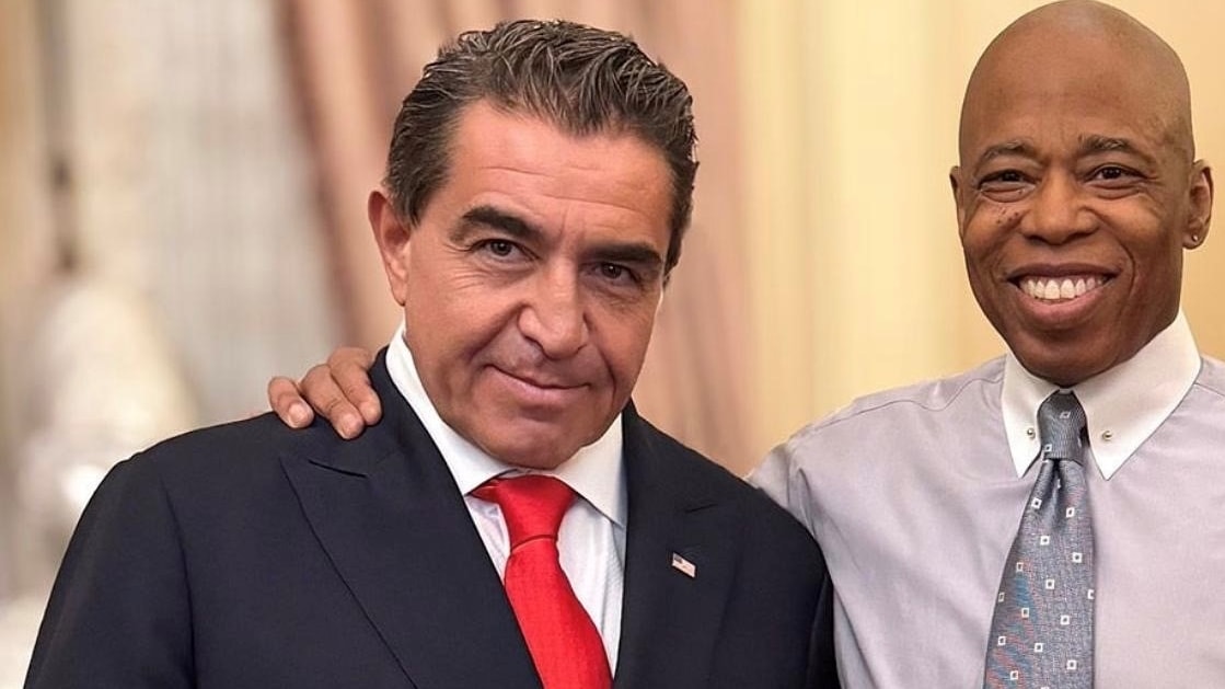 Paolo Zampolli e il sindaco di New York Eric Adams