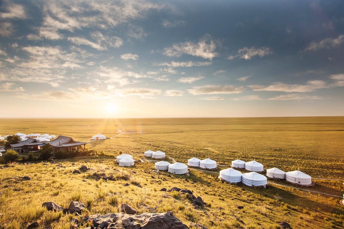 Three Camel Lodge nel deserto dei Gobi in Mongolia.