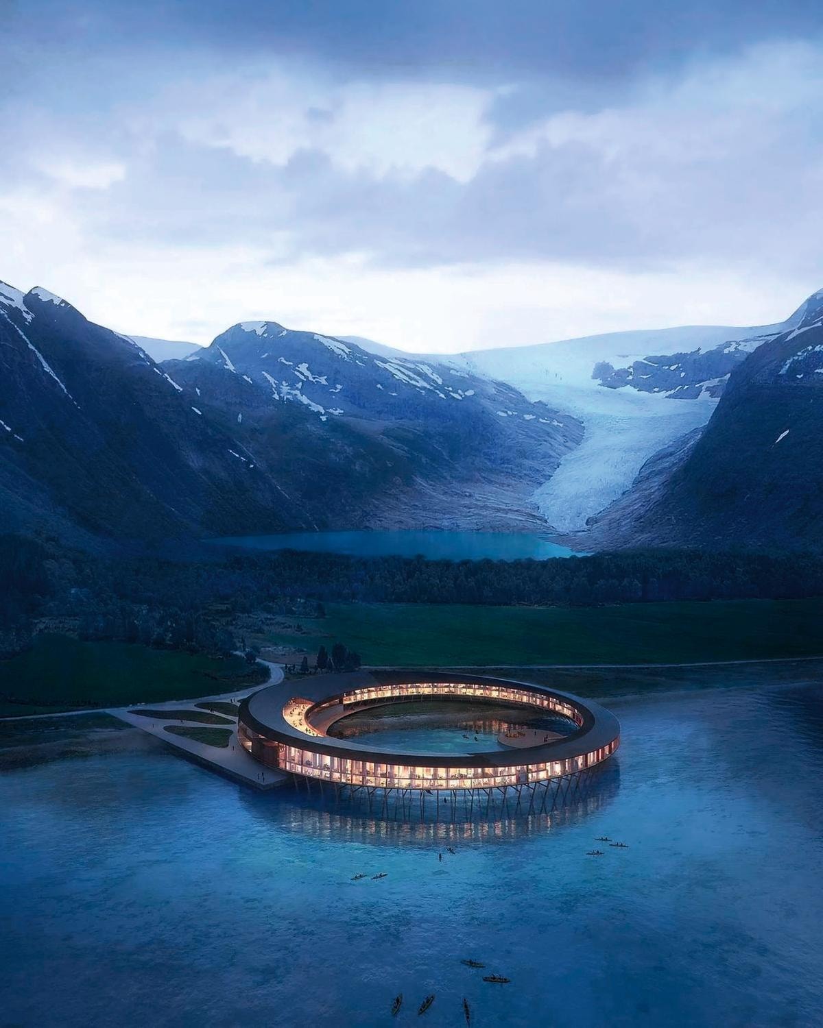 Six Senses Svart all'interno dello Svartisen National Park in Norvegia.