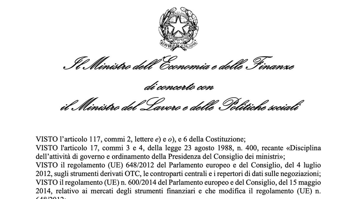 Il decreto ministeriale sugli investimenti delle casse previdenziali