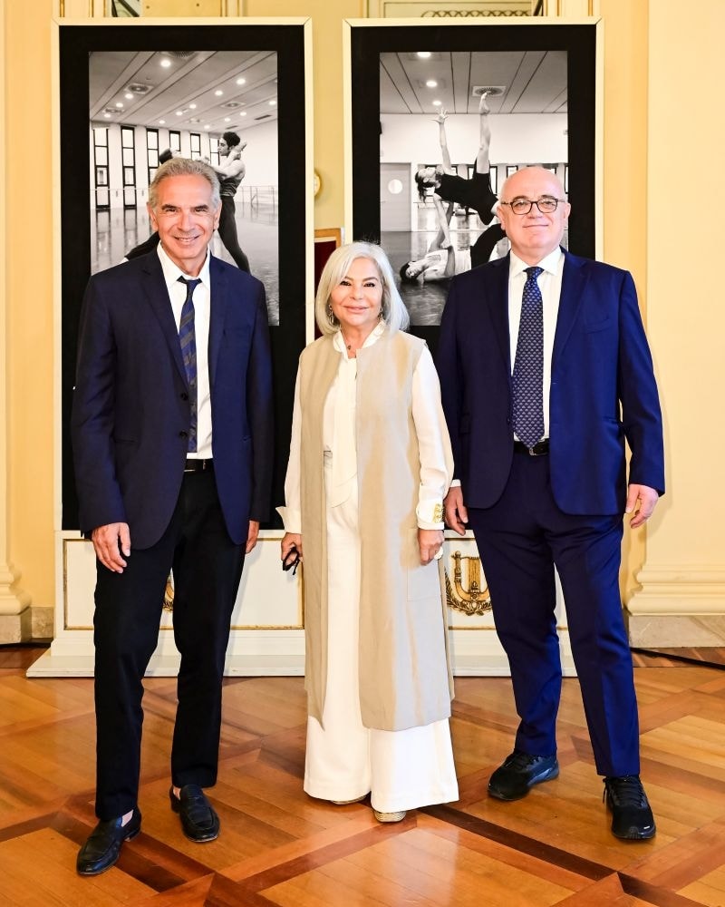 Da sinistra Carlo Capasa, Desiree Bollier e Fortunato Ortombina (courtesy Cnmi)