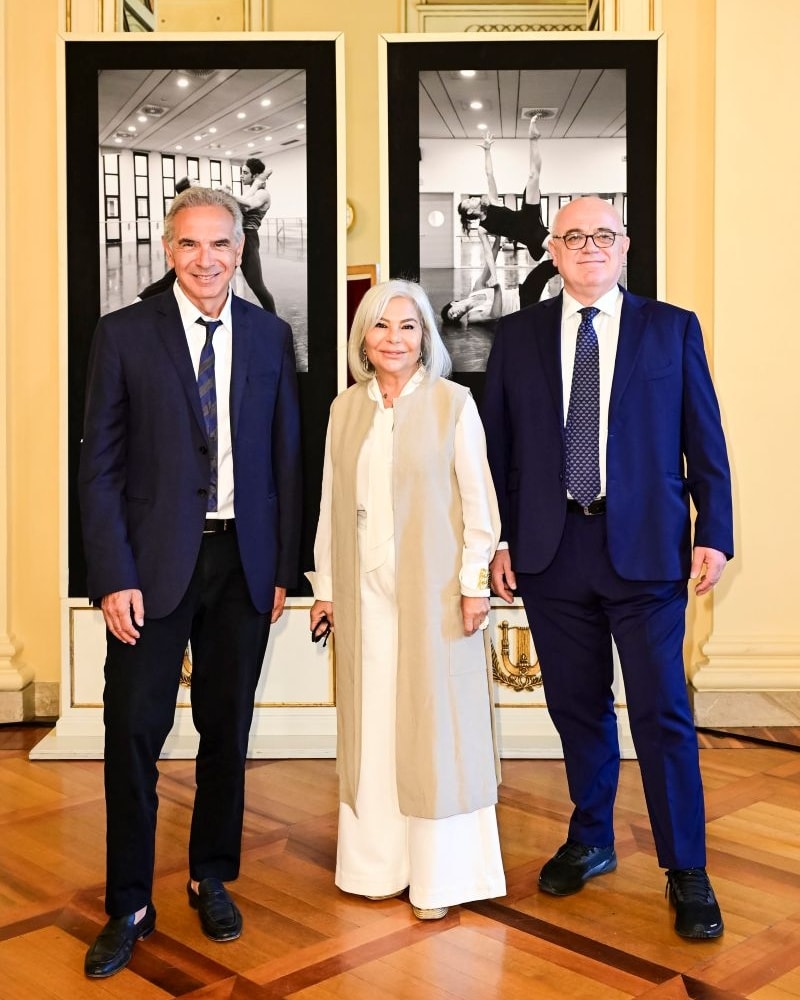 Da sinistra Carlo Capasa, Desiree Bollier e Fortunato Ortombina (courtesy Cnmi)