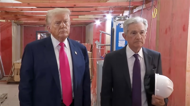 Donald Trump e Jerome Powell