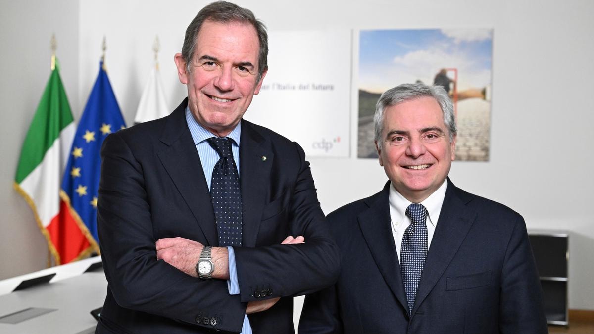Il presidente di Cdp Giovanni Gorno Tempini (sx) e l'amministratore delegato Dario Scannapieco (dx)