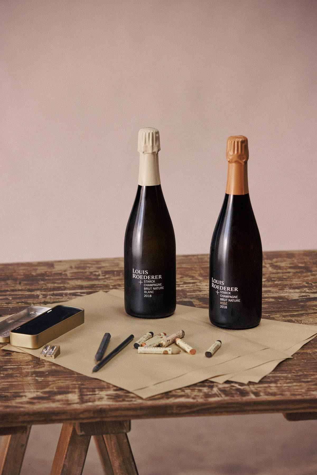Champagne Louis Roederer Brut Nature 2018 Blanc e Brut Nature 2018 Rosé.
